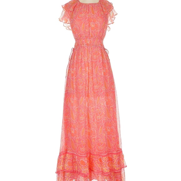 Cleobella Hannah Maxi Dress In Blossom Floral Block Print, Pink - Size S - Picture 3 of 9